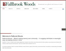 Tablet Screenshot of fallbrookwoods.com